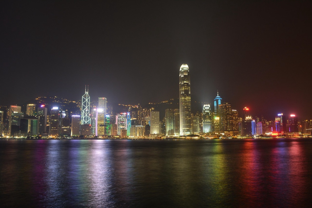 Vue de la ville de Hong Kong avec monuments